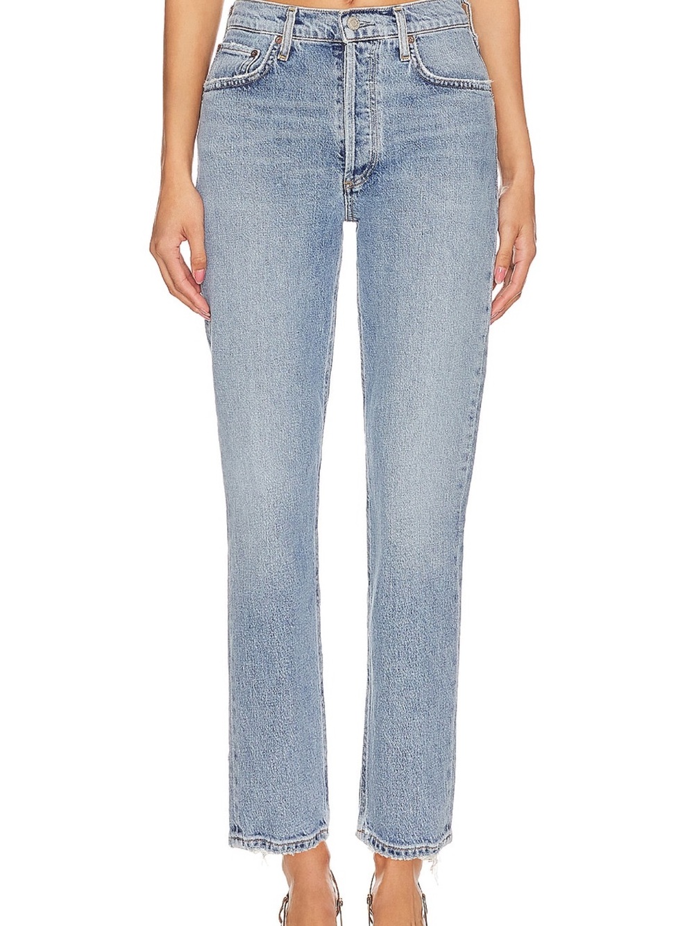 Agolde Riley High Rise Jeans in Hastle
